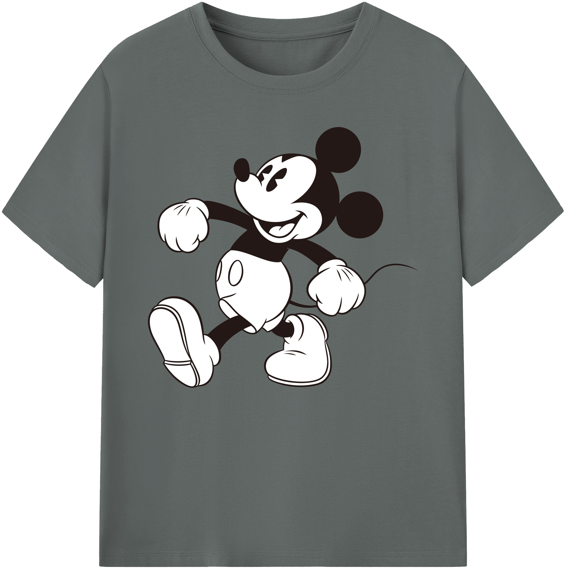 ミッキーマウス Mickey Mouse 綿100％ メンズ半袖Tシャツ｜肌触りやわらか＆通気性